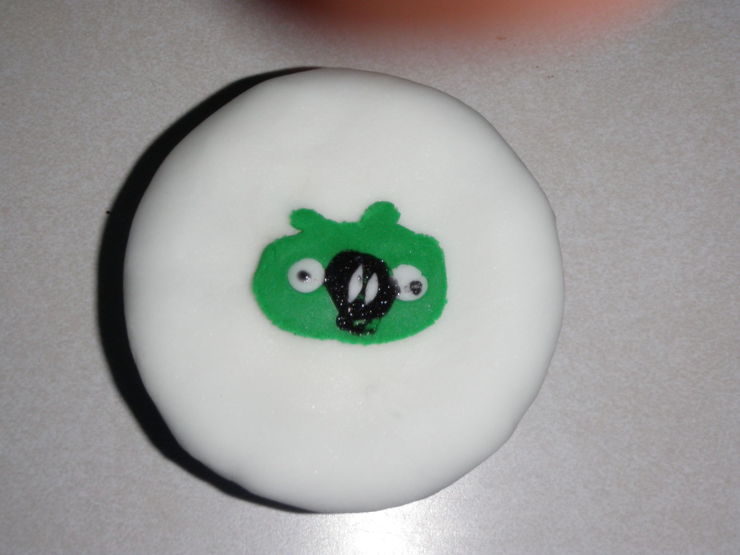 Angry Birds Pig Gourmet Vegan Chocolate Cupcake