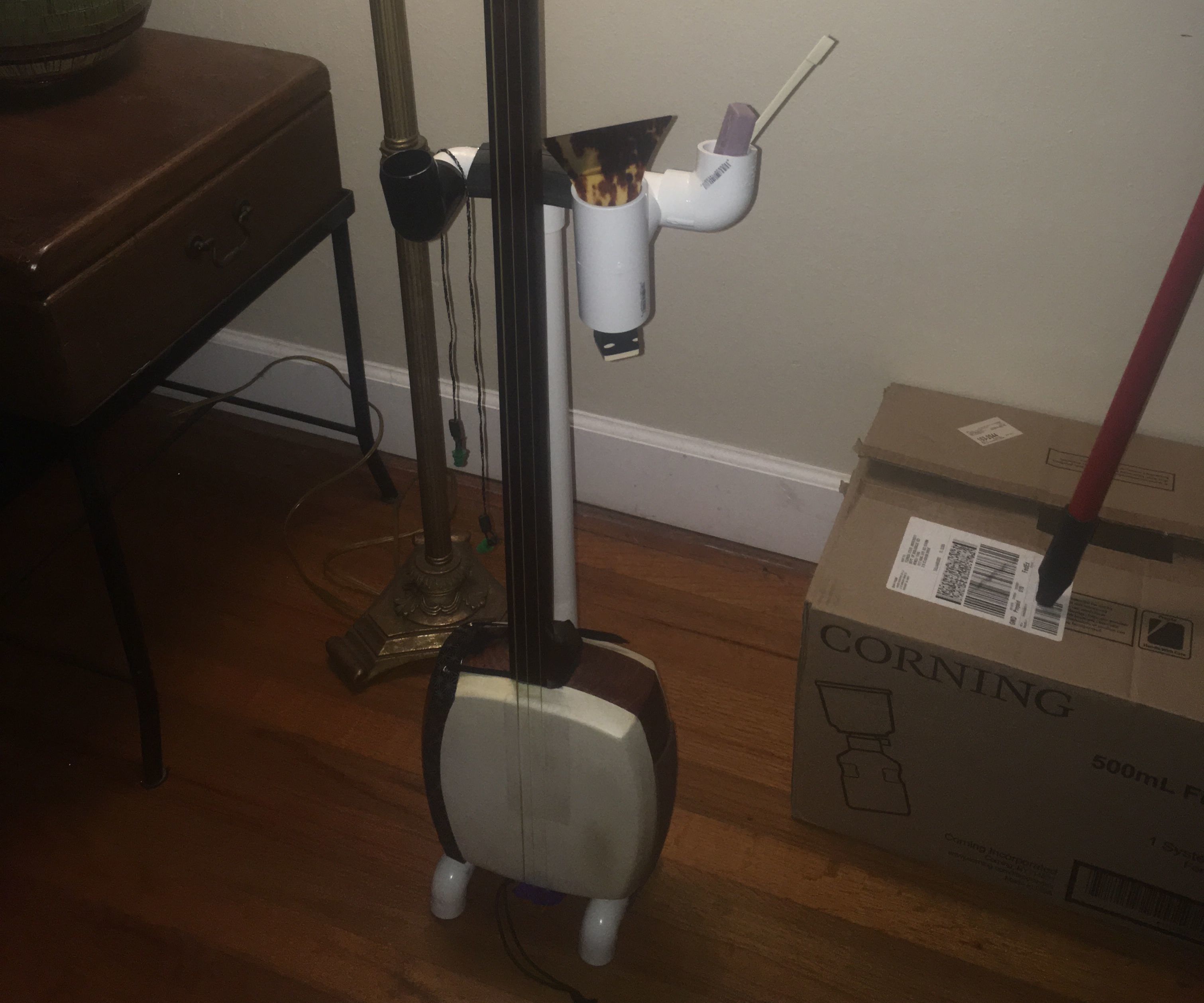 PVC Shamisen Stand With Bachi Holder