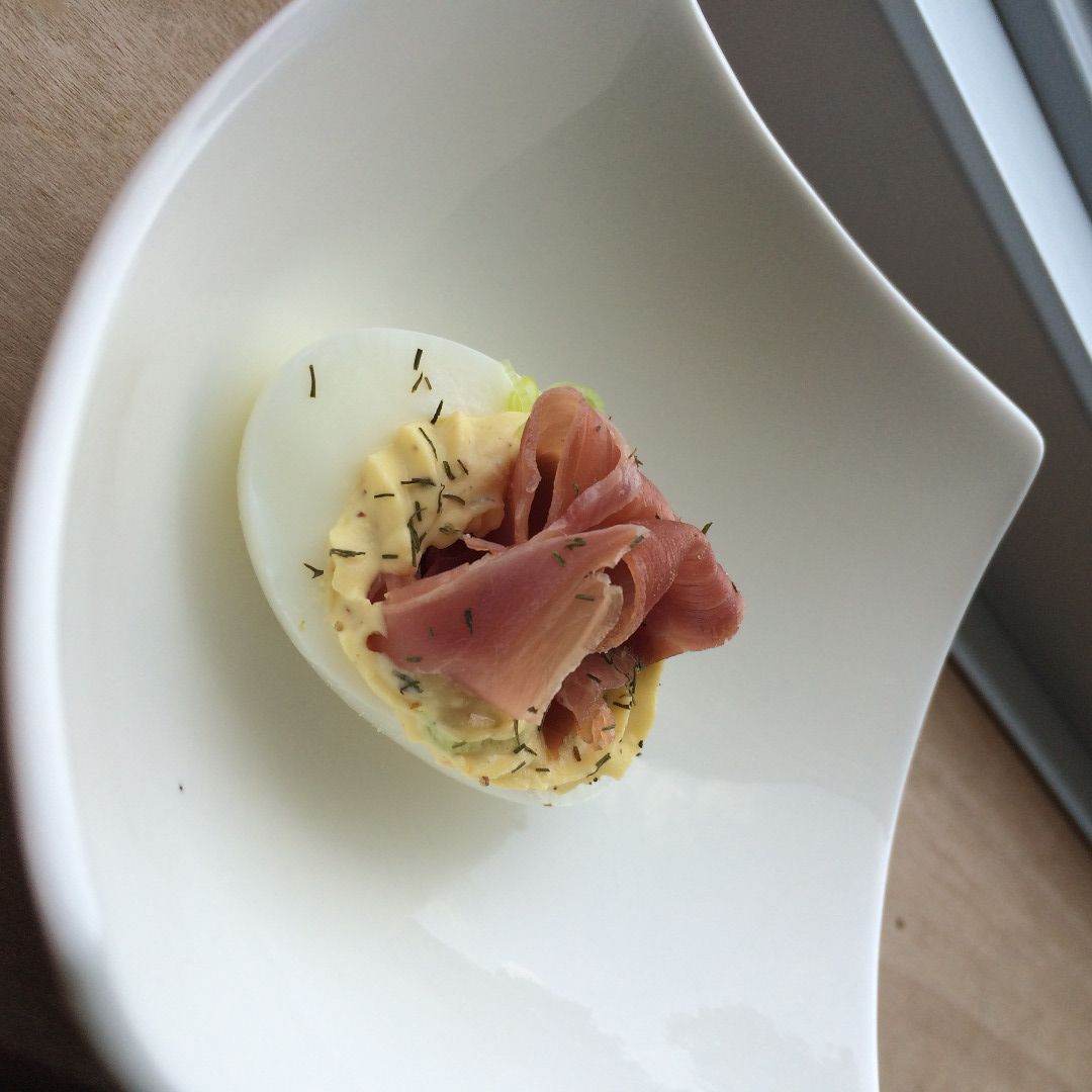 Deviled Eggs Prosciutto Topped Gourmet Deviled Eggs 5 Steps (with