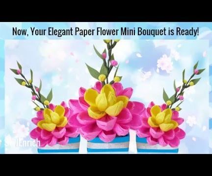 DIY Easy Paper Craft: How to Make a Pretty Crepe Paper Flower Bouquet
