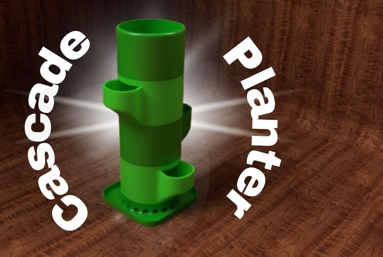 Mini Cascade Vertical Garden – a Modular, Water-Smart Growing System | 3D Printed With Minimal Supplies