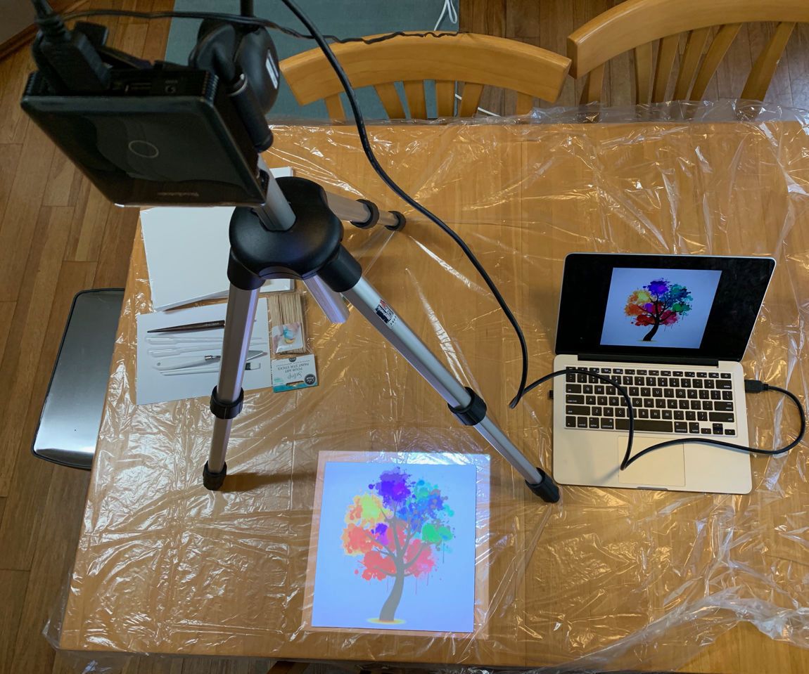 Drip Art Using a Projector: Everybody Can Art!