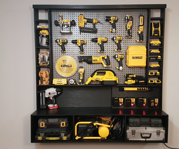 DIY Power Tool Storage W/ Charging Station