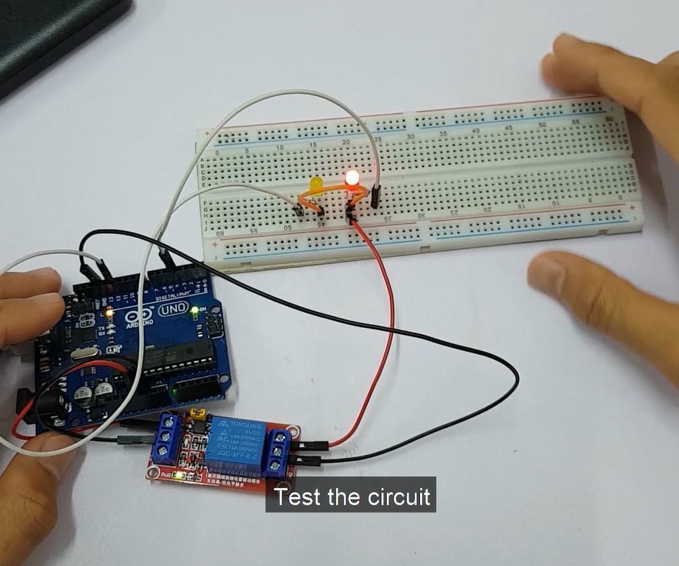 Make Timer to LED by Using Single Channel 5V Relay Module