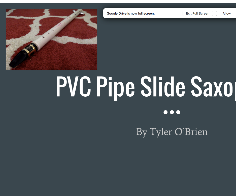 PVC Pipe Slide Saxophone 5 Steps Instructables