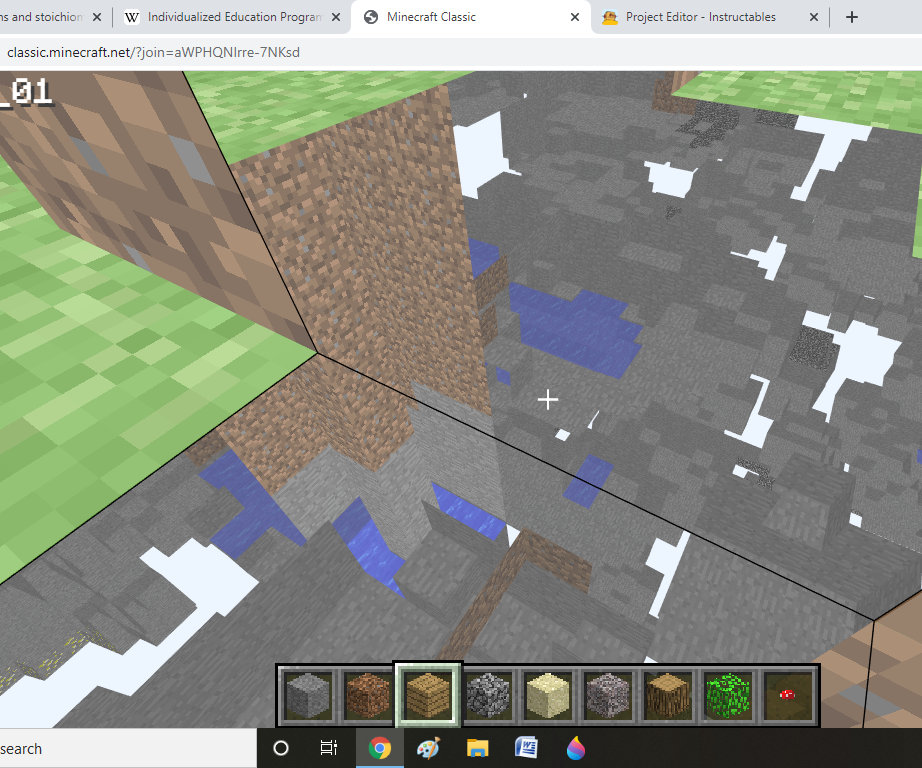 How to Go  Inside of a Block in Minecraft Classic!