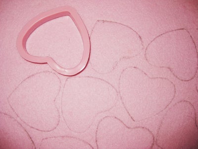 Making the Felt Hearts