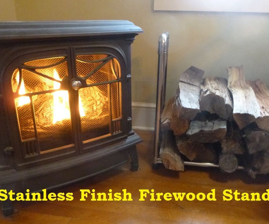 Stainless Finish Firewood Stand