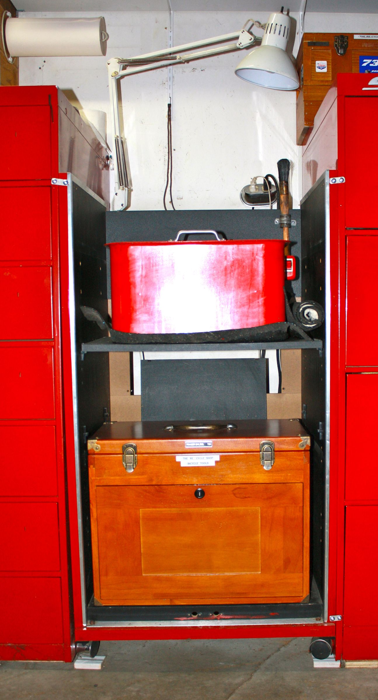 Parts Washing Stand From Old Stereo Cabinet