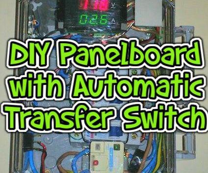 DIY Circuit Breaker Panelboard With Automatic Transfer Switch (ATS), Metering and Computer Control. 