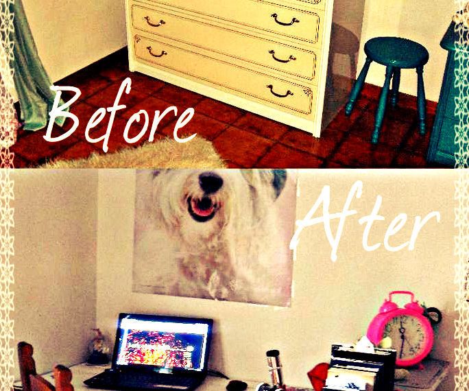Bedroom Makeover: Hidden desk