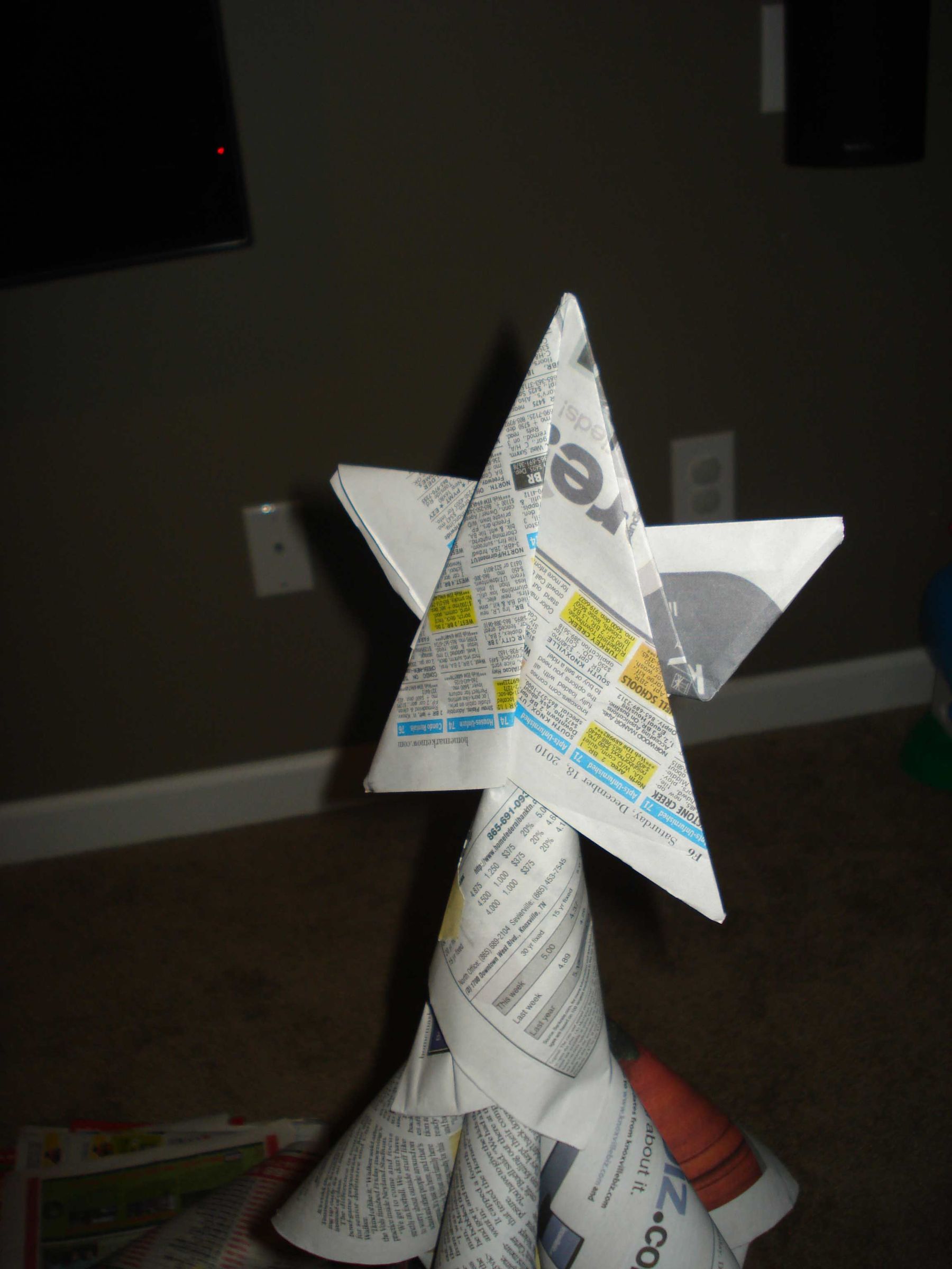 Newspaper Christmas Tree 13 Steps Instructables