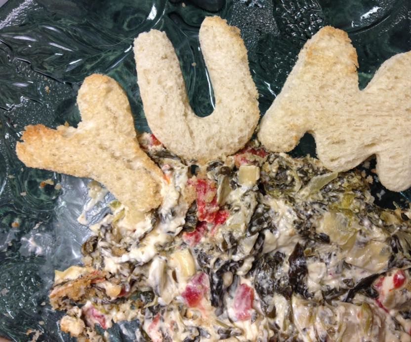 Hot Spinach Artichoke Dip With Alphabread