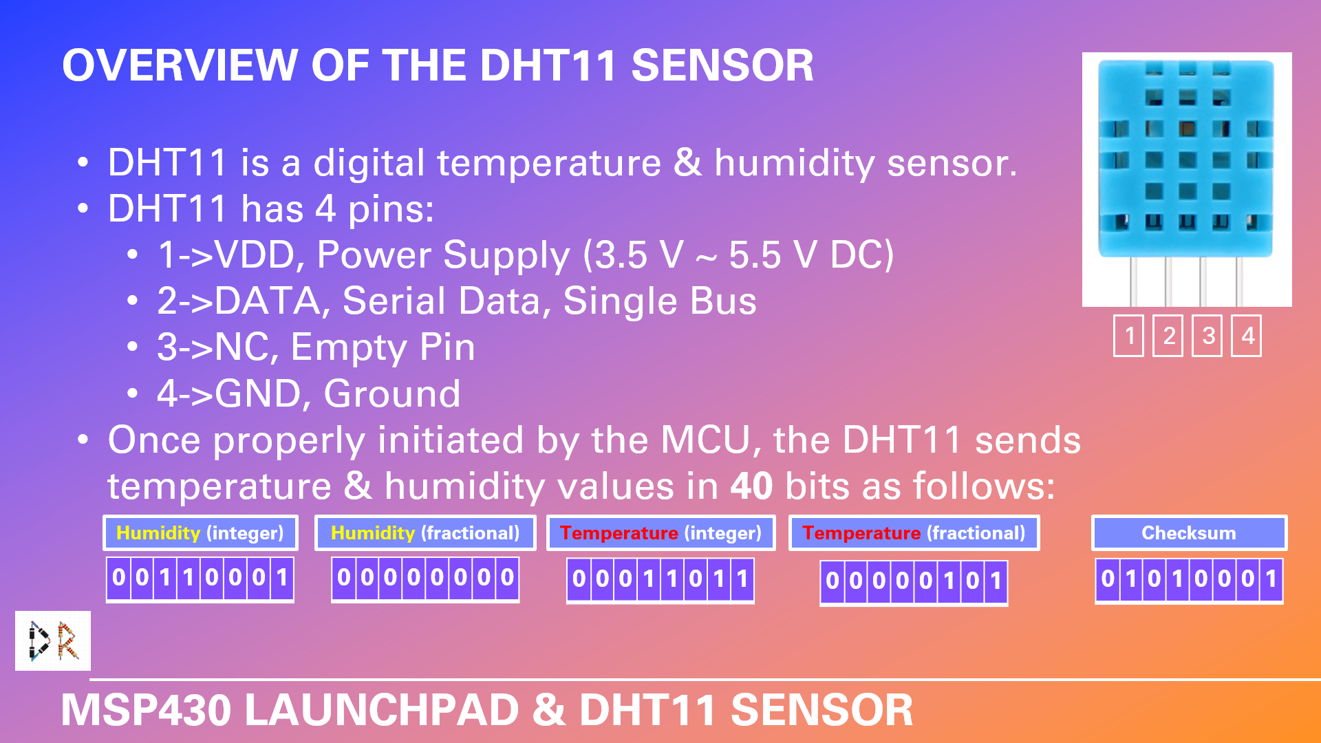 MSP430 & DHT11 Temperature / Humidity Sensor 5 Steps Instructables
