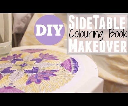 Side Table Makeover With Adult Colouring Book