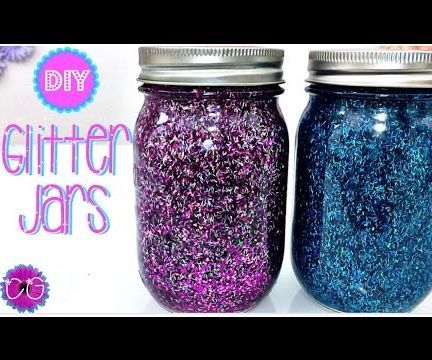 DIY GLITTER JARS!  SO PRETTY!