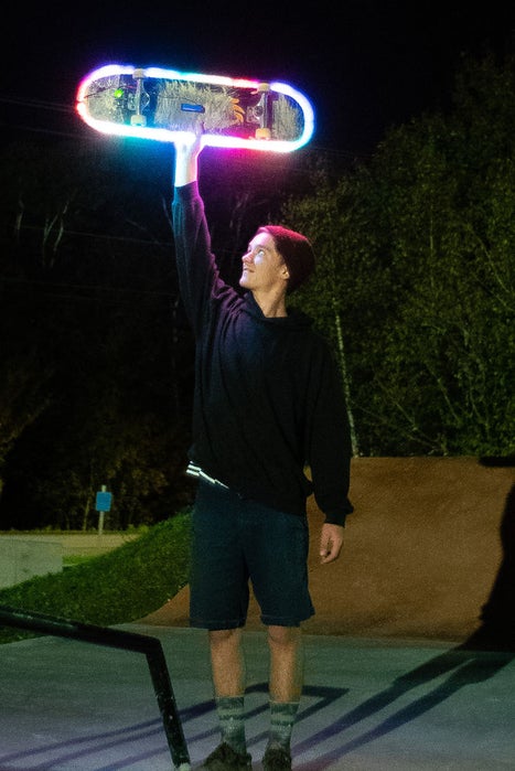Light Graffiti Skateboard Picture of Celebrate