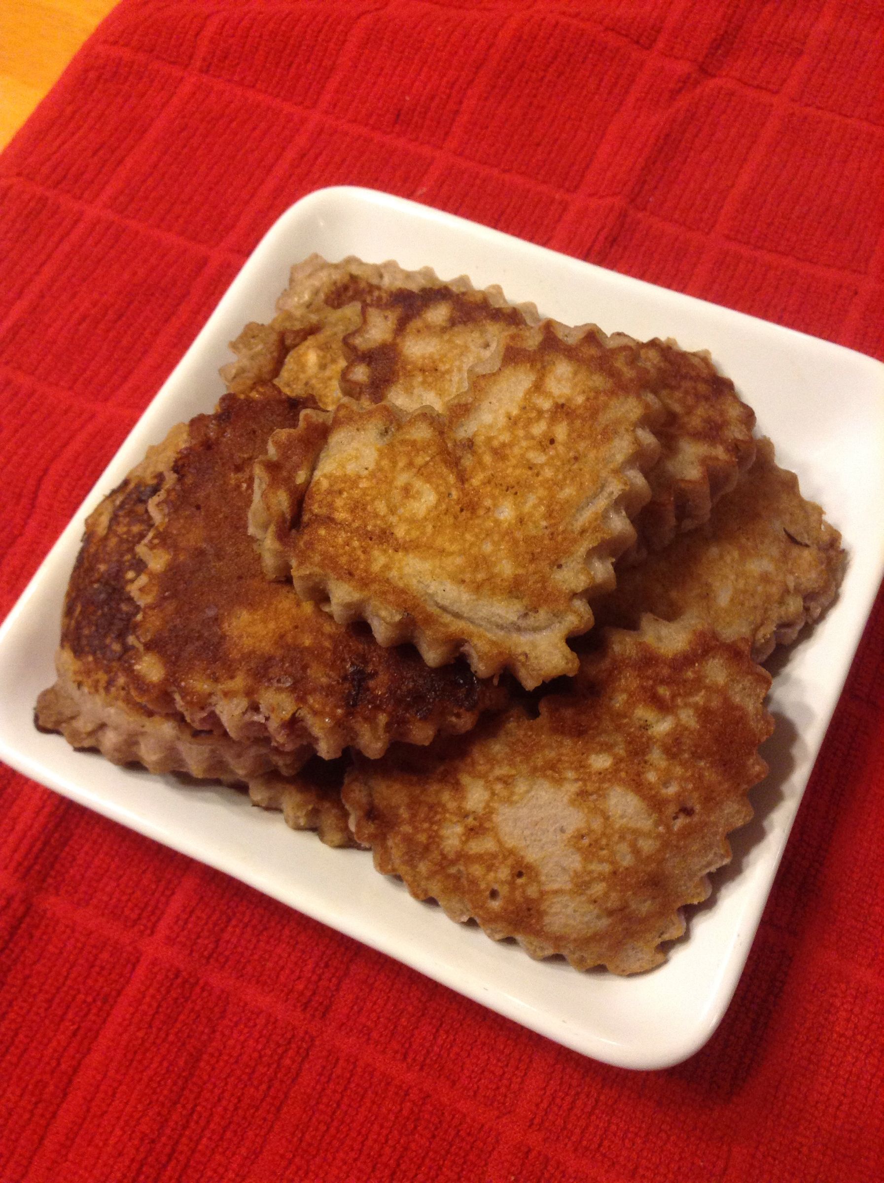 Raspberry Valentine's Day Heart Pancakes