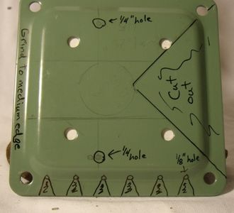 Mark Out the Plate and Handle Brackets.