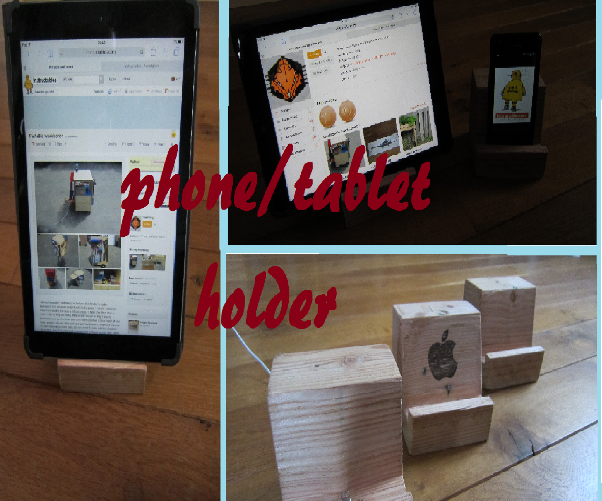 Pallet Block Phone/tablet Holder