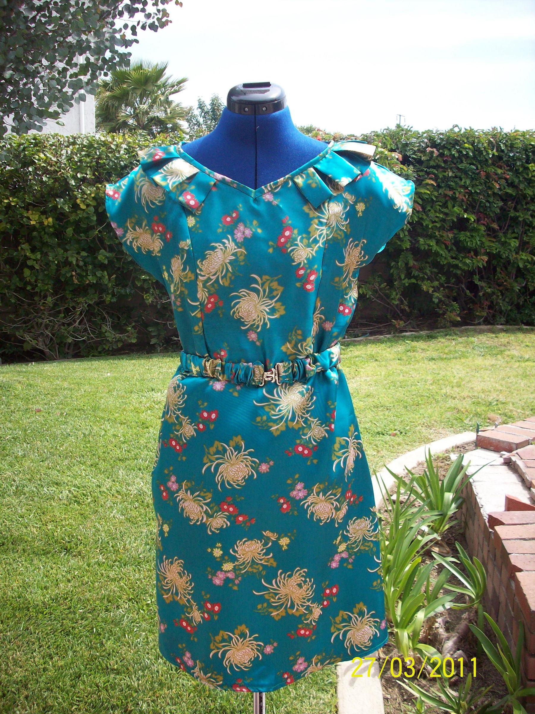 Asian Inspired Satin Dress for Less Than $10.