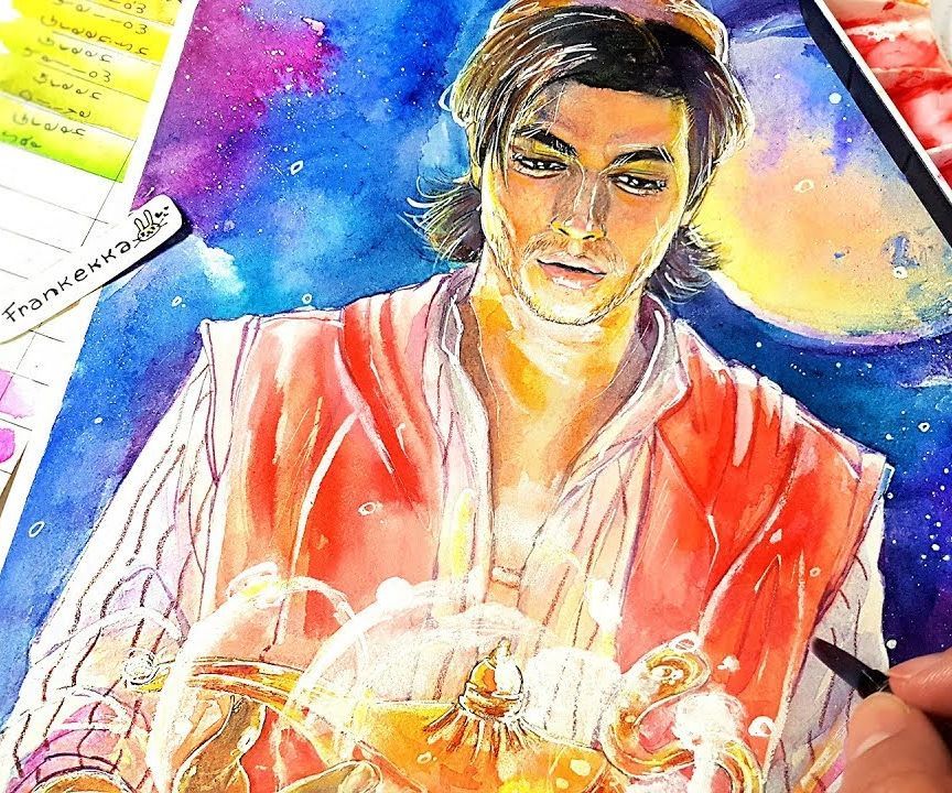ALADDIN WATERCOLOR PAINTING PROCESS