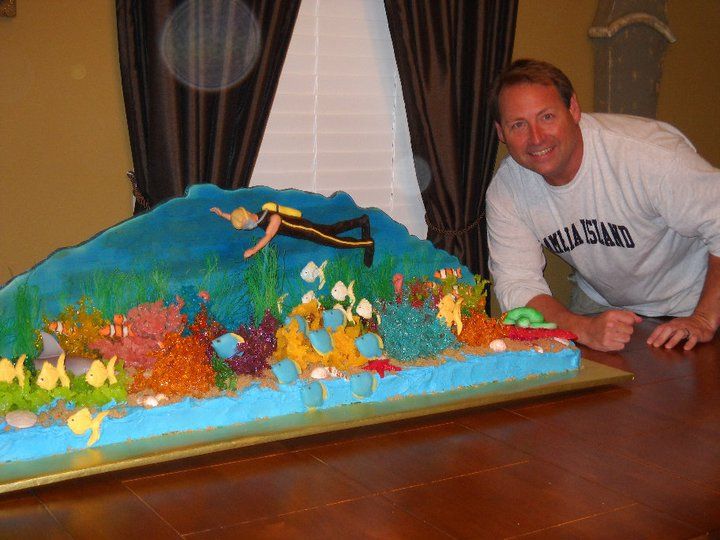 Sea Ocean Cake Toppers - 14 Pc Under The Sea Coral Diver Cake Decoration Set - View #3
