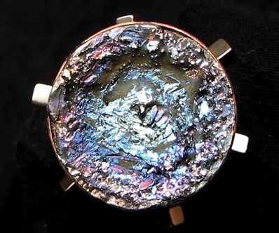 Eye-catcher Piece With Multiple Spinning Magnets and Bismuth Crystals