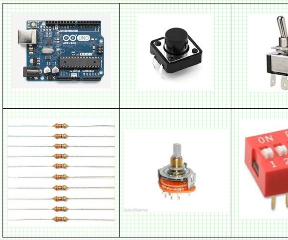 Arduino and DIP, Rotary, Toggle, Push Button Switches
