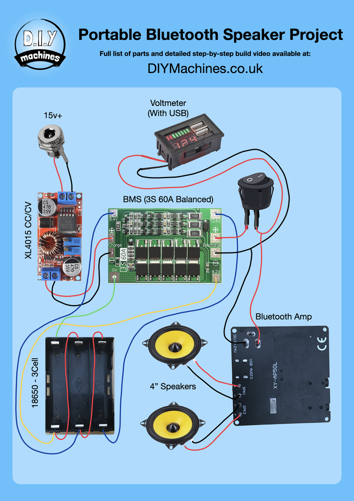 Modular & Expandable Bluetooth Speaker System : 25 Steps (with Pictures ... Circuit Diagram