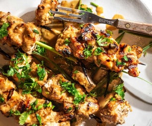 Grilled Lemongrass Chicken Satay