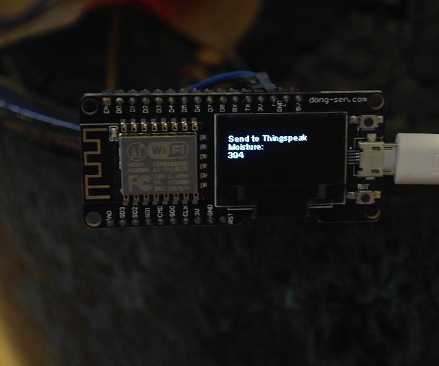 Display Soil Moisture and Upload to ThingSpeak