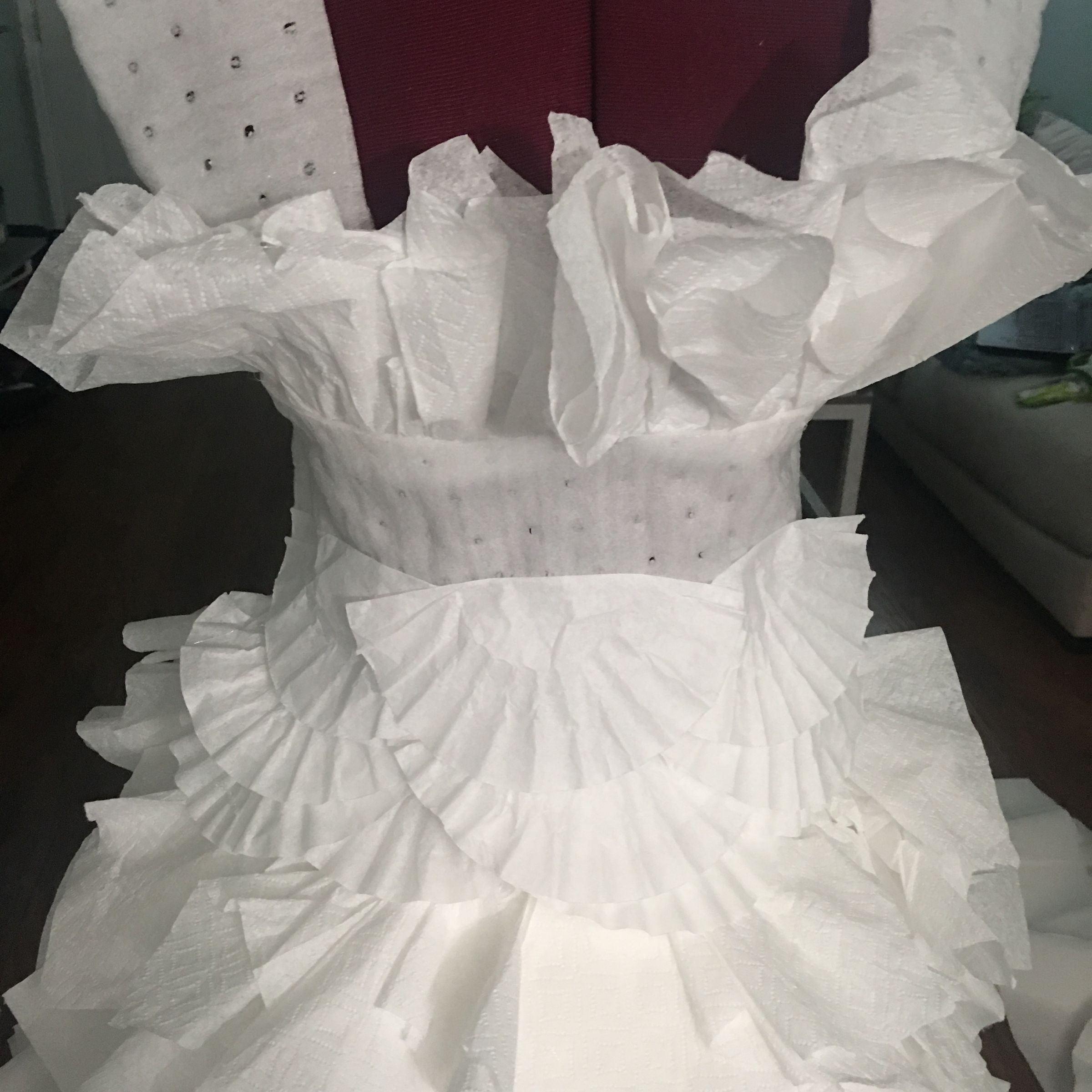 Winter Wonderland Tiered Paper Gown Dress : 21 Steps (with Pictures ...