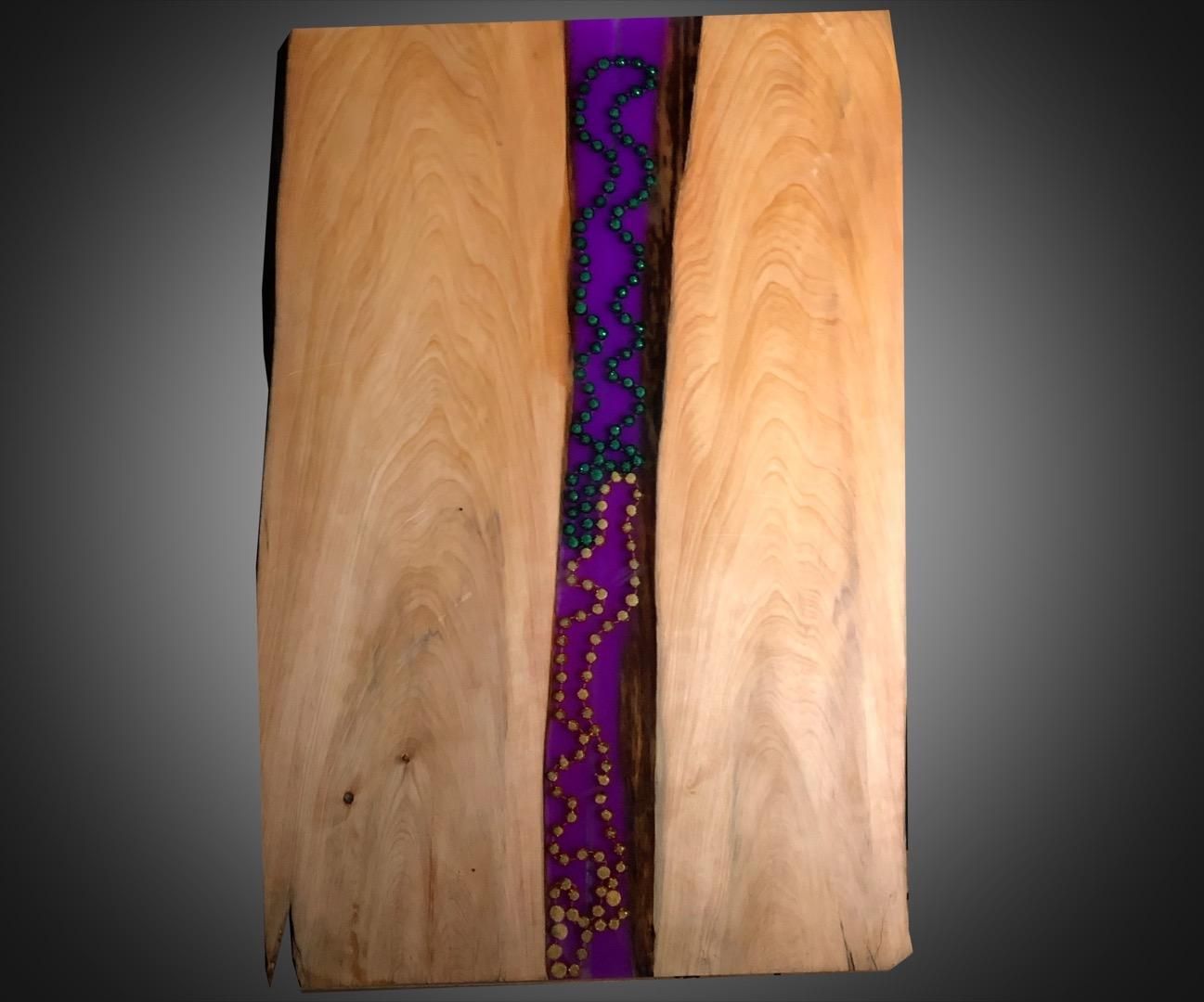 DIY Resin Wood Wall Art With LED Lights and Objects