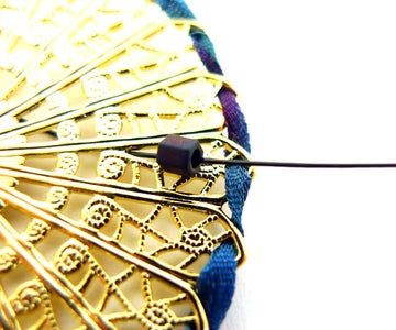 Thread Beads Onto Filigree