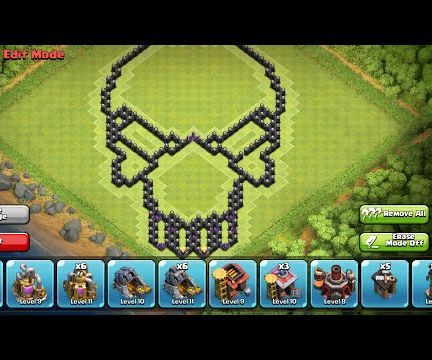 Clash of Clans - Skull Base Design (Video)