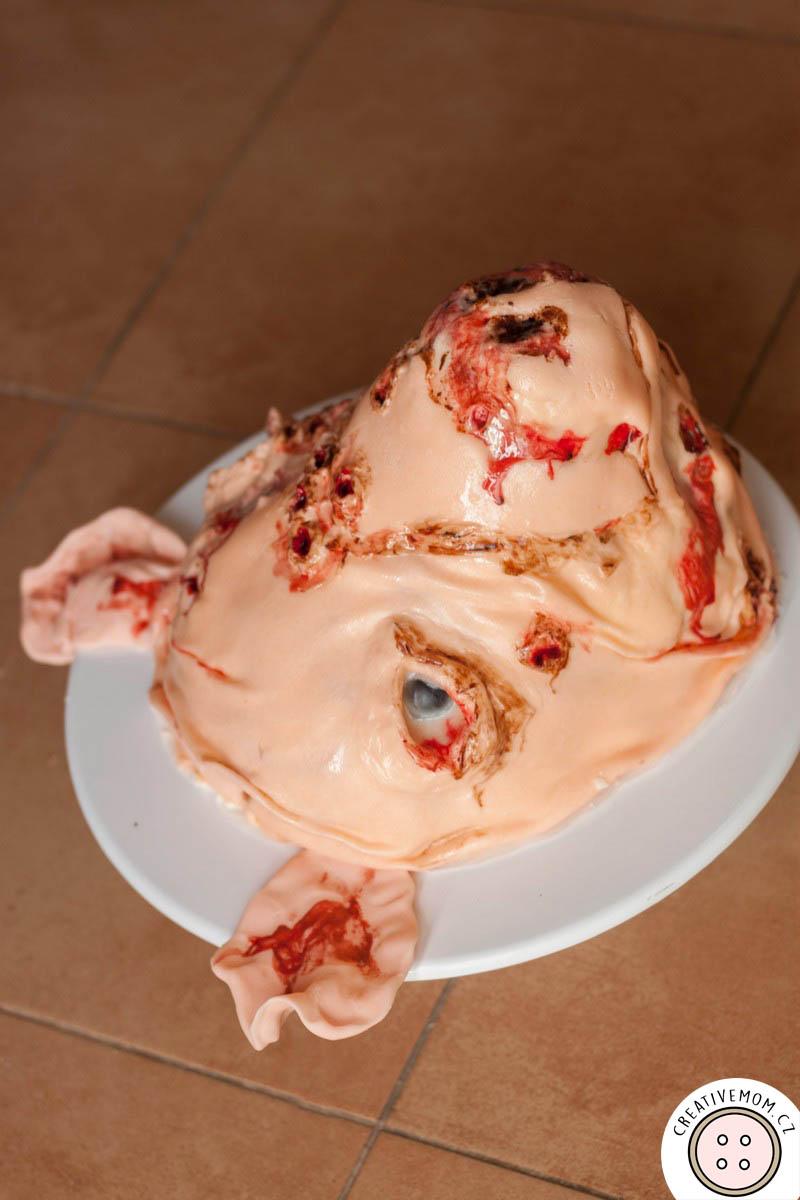 Mutated Pork Head – Halloween Cake