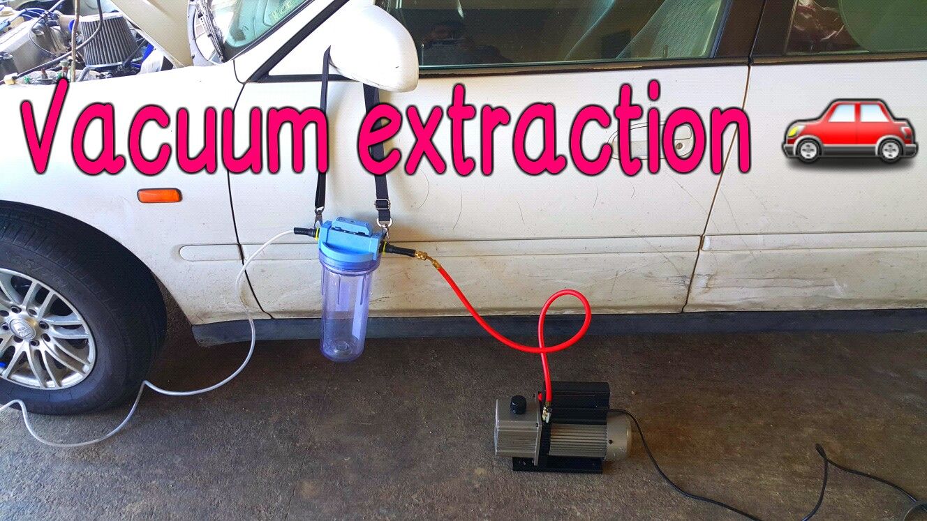 Vacuum Extraction of Transmission Oil. 