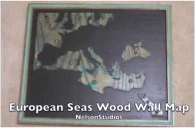 European Wood Wall Map