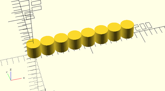 Create Cylinders for All Tokens