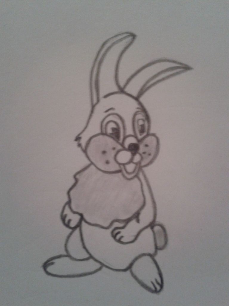 Drawing Cartton Rabbit How To Draw A Rabbit Cartoon