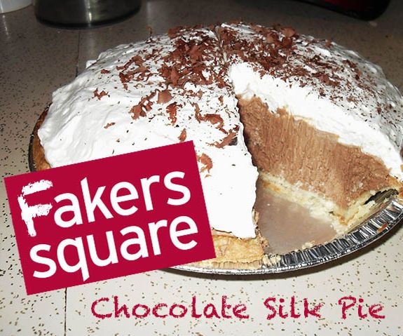 "Fakers Square" Chocolate Silk Pie