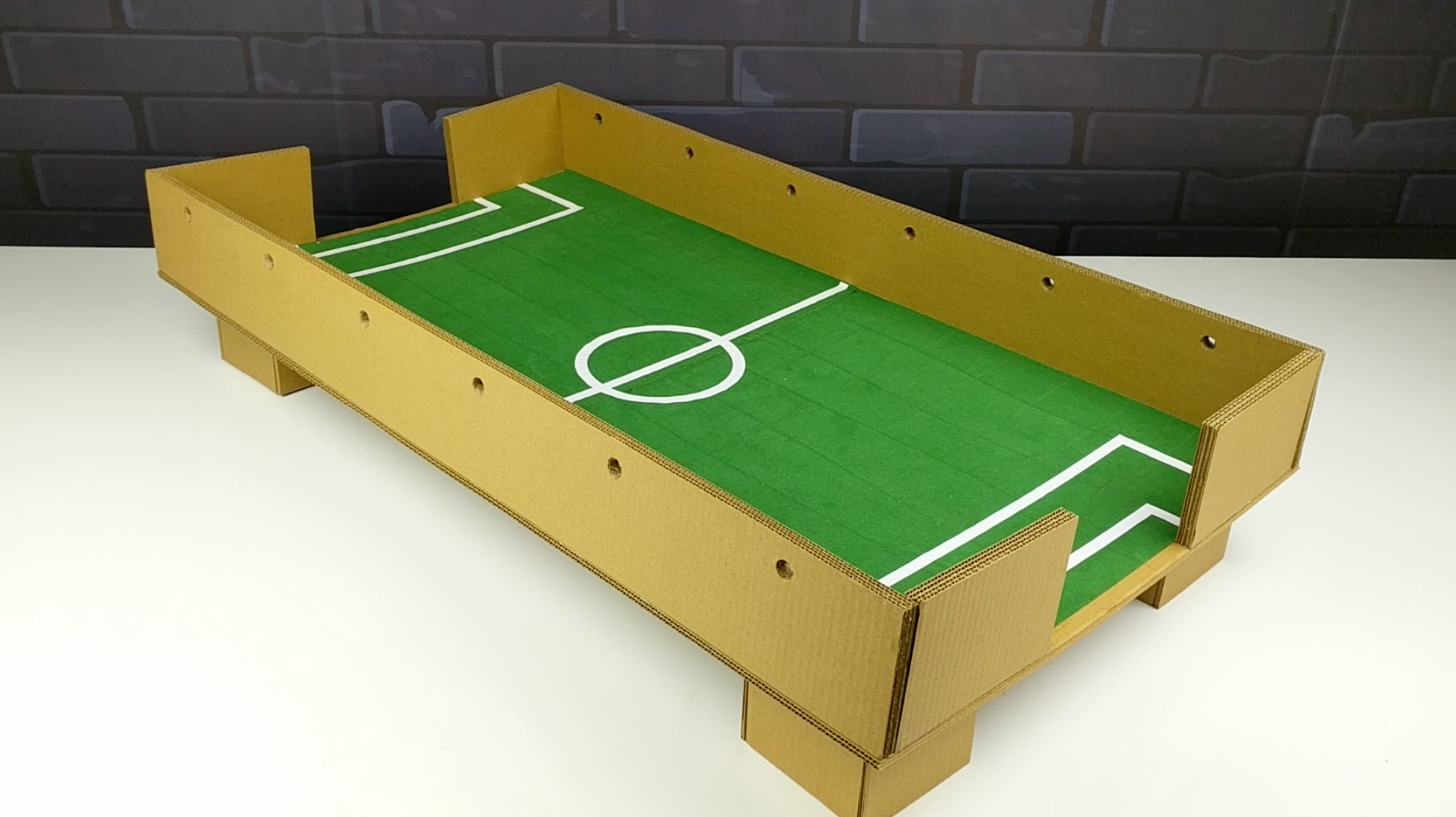 How to Make FOOSBALL Table Board Game From Cardboard DIY at HOME 16