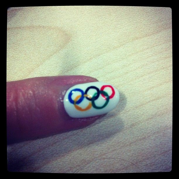 Olympic Rings Nail Art!