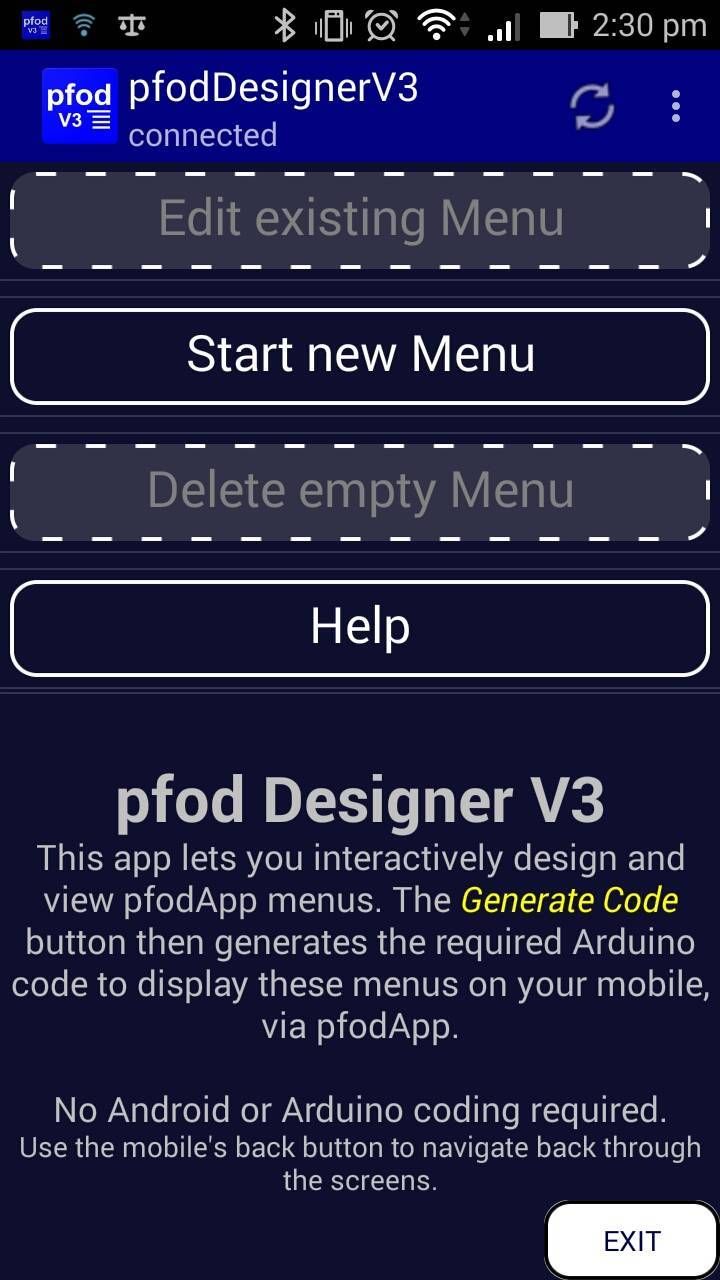 Creating the Custom Android Menus and Generating the Code