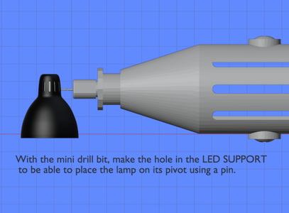 ELECTRIC SYSTEM: Placing the Led Inside the Lamp Head