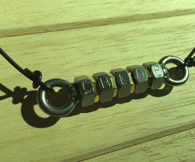 DIY a Industrial Style Necklace With Nuts