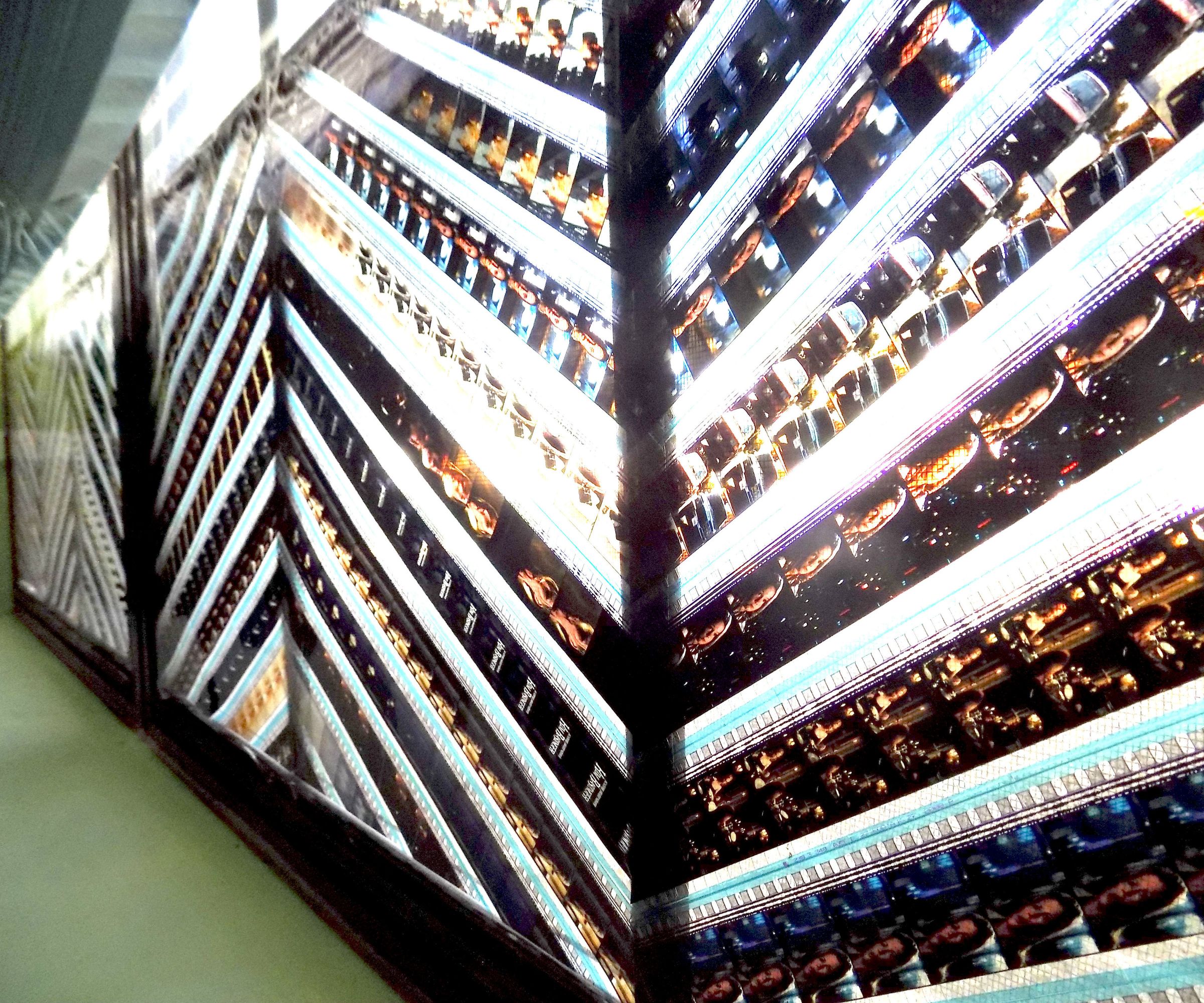 Herringbone Film Strip Window Treatment