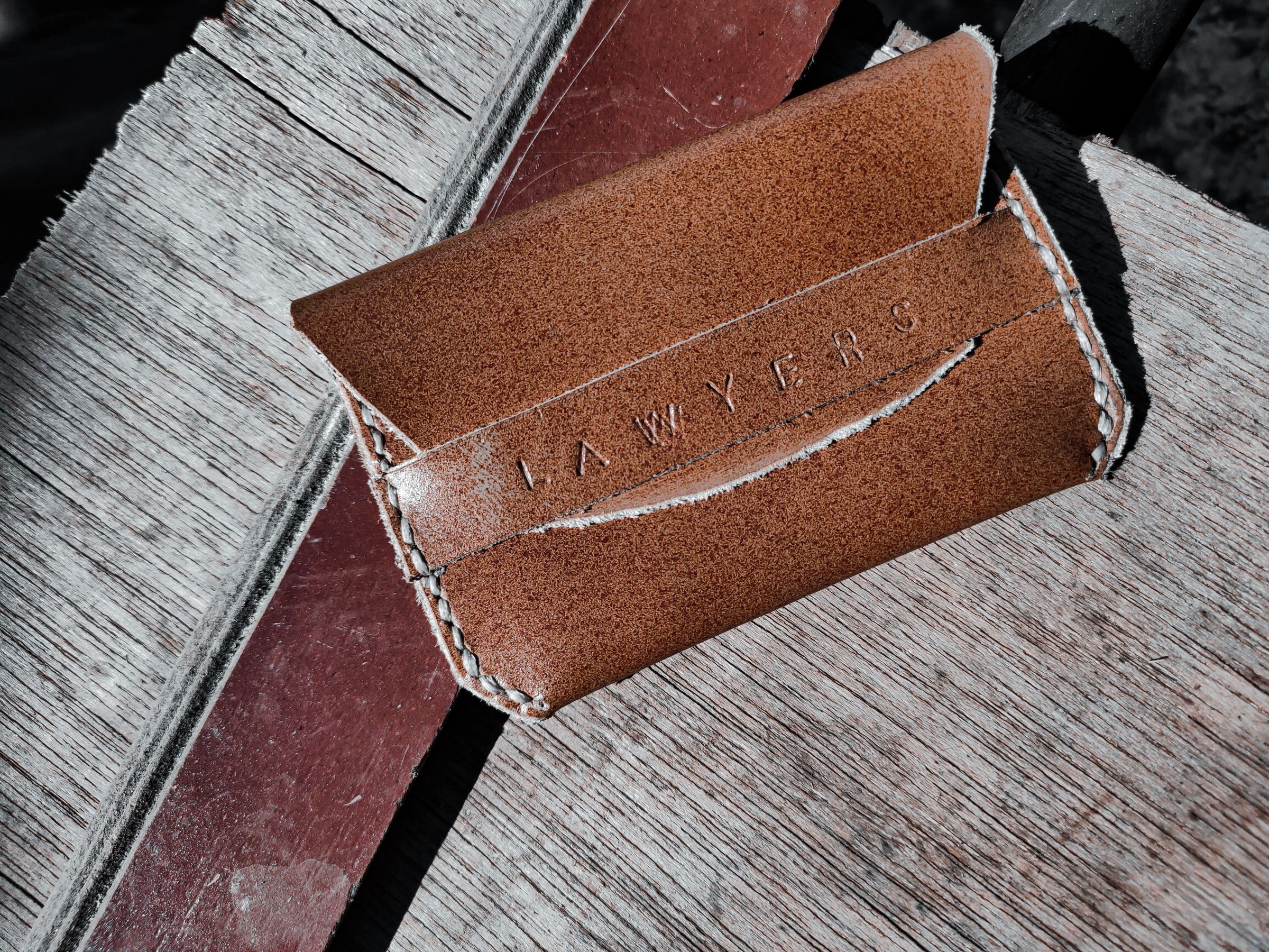 How to Make a LEATHER FLAP WALLET - TUTORIAL - WITH PICTURES : 8
