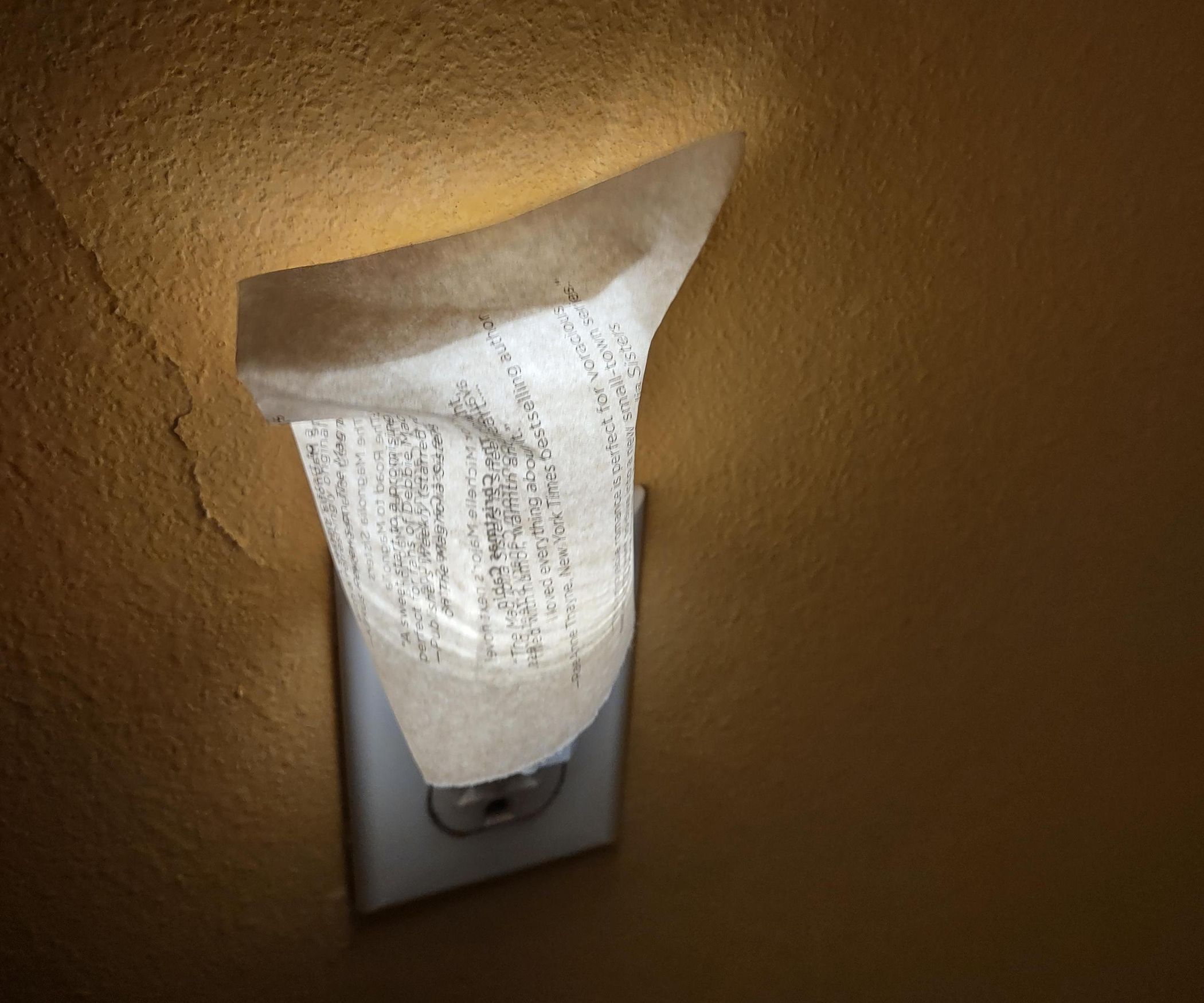 Nightlight Just Too Bright?? Easy DIY Fix (Book Page Light Cover